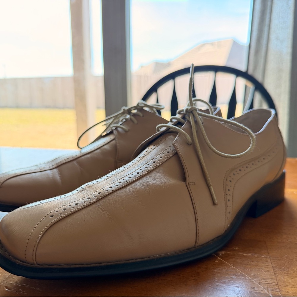 Vintage Giovanni Tan Square Toe Derby Shoes // Size 10